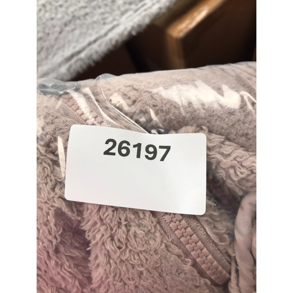 Vuori Cozy Sherpa Jacket Womens M Dusty Rose Fleece Full Zip Snap Up *Flaw - Picture 13 of 13